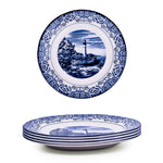 Claytan Lighthouse Blue 10.5-Inch Ceramic Dinner Plate (Set of 1)