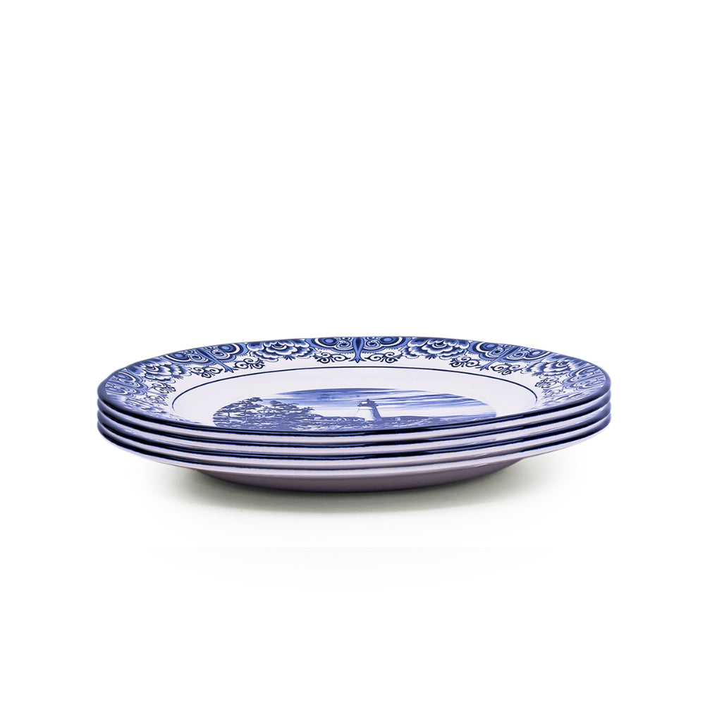 Claytan Lighthouse Blue 10.5-Inch Ceramic Dinner Plate (Set of 1)