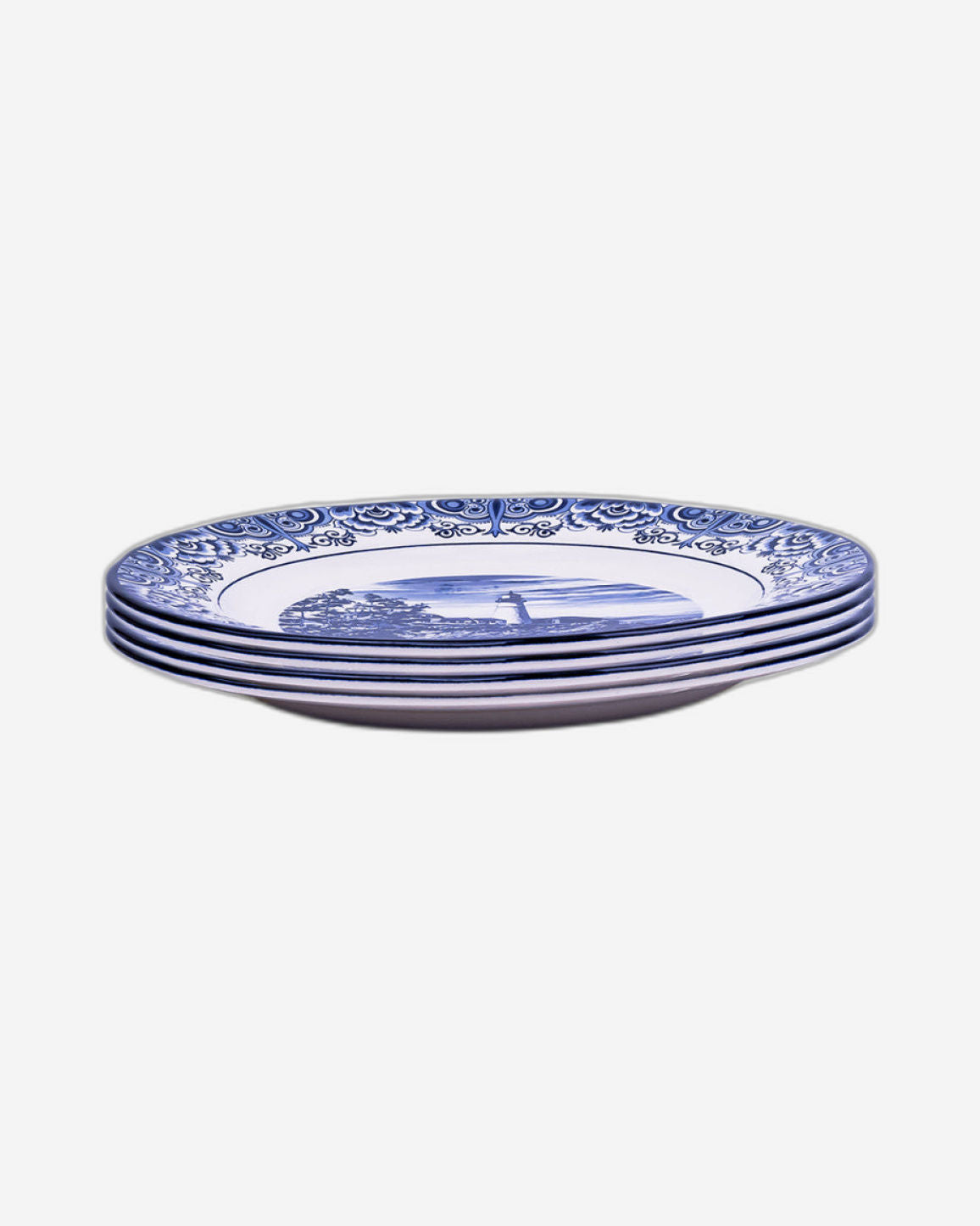 Claytan Lighthouse Blue 10.5-Inch Ceramic Dinner Plate (Set of 1)