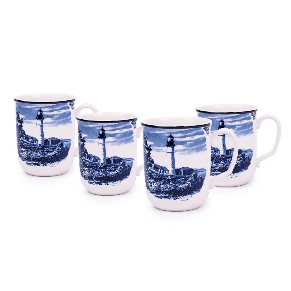 Claytan Lighthouse Blue 370ml Ceramic Mug (set of 1)