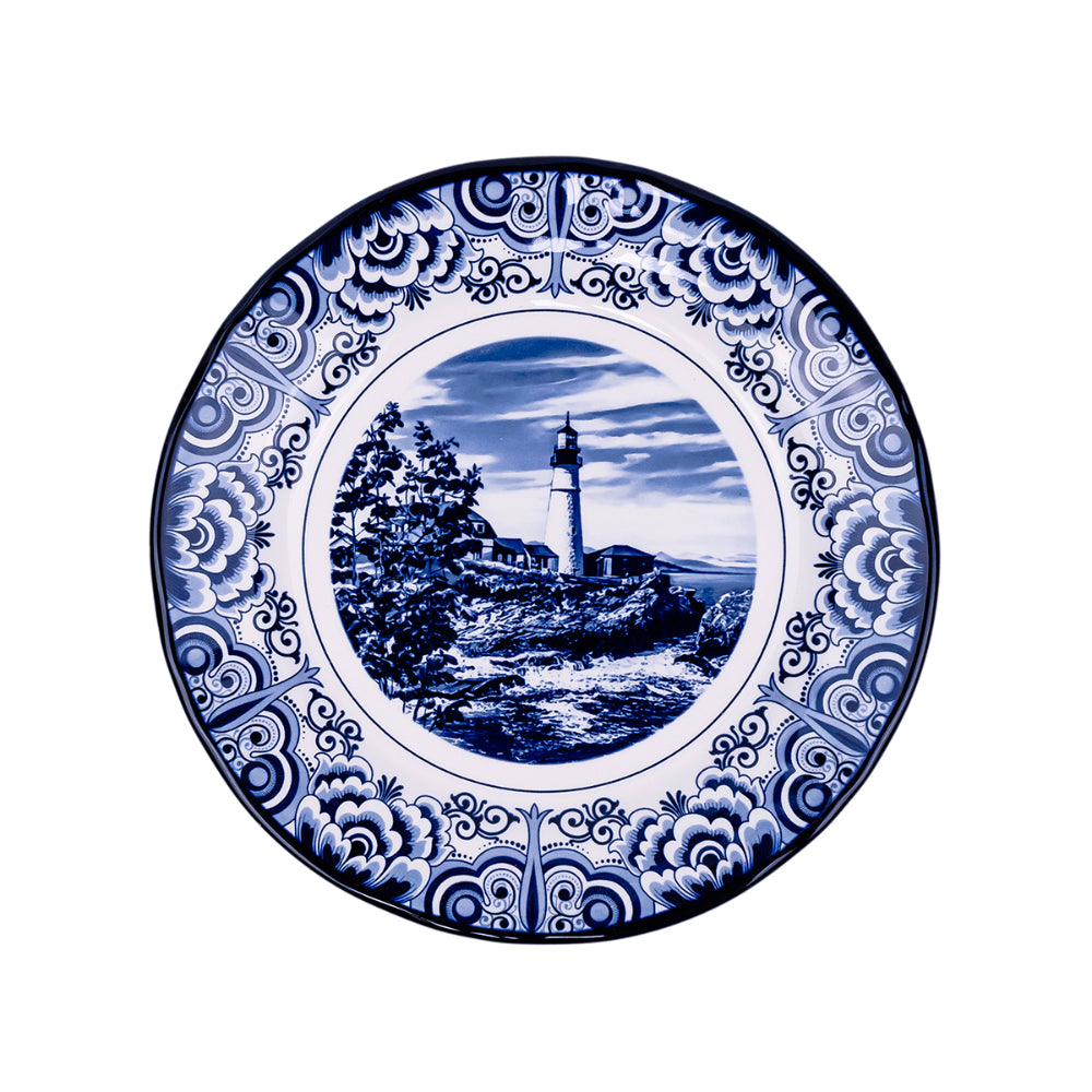 Claytan Lighthouse Blue 8-Inch Ceramic Salad Plate (Set of 1)