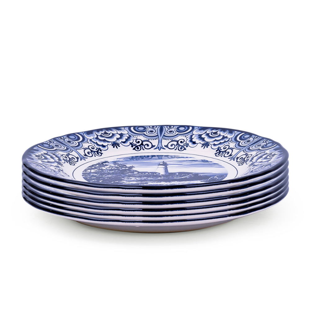 Claytan Lighthouse Blue 8-Inch Ceramic Salad Plate (Set of 1)