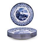 Claytan Lighthouse Blue 8-Inch Ceramic Salad Plate (Set of 1)