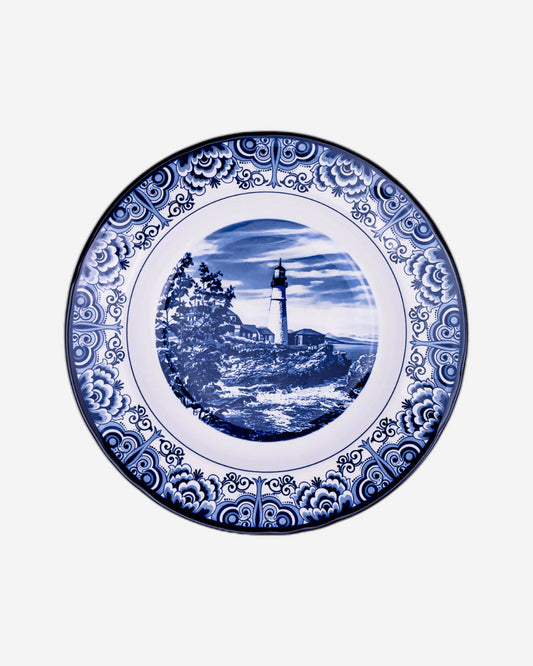 Claytan Lighthouse Blue 9-Inch Ceramic Soup Plate (Set of 1)