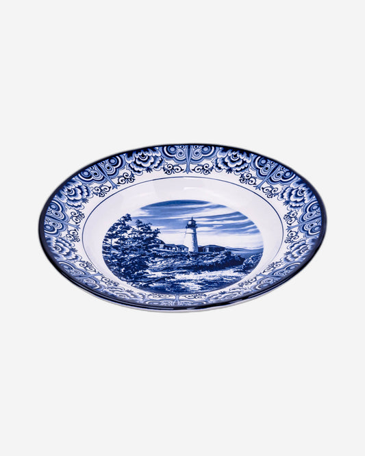 Claytan Lighthouse Blue 9-Inch Ceramic Soup Plate (Set of 1)