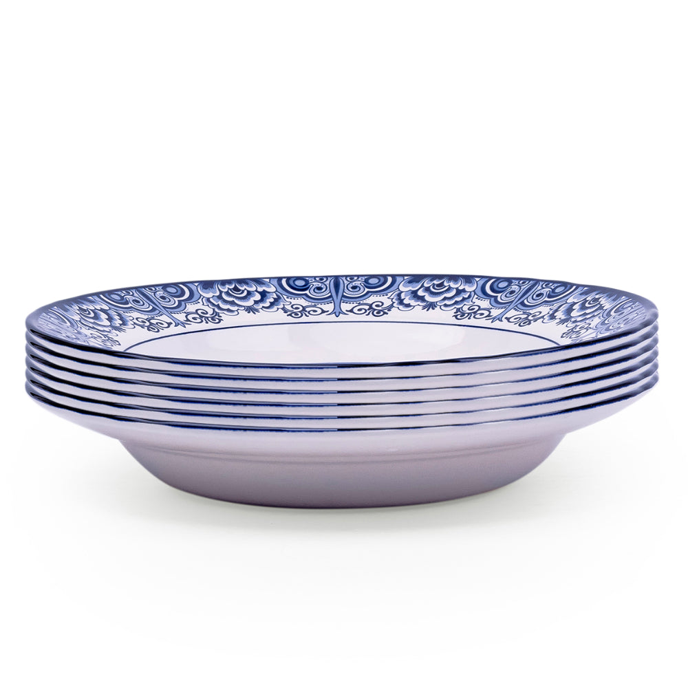 Claytan Lighthouse Blue 9-Inch Ceramic Soup Plate (Set of 1)