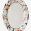 Claytan Jasper Floral Pattern Earthenware Oval Platter, 14 Inch, White