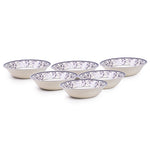 Claytan Callista Purple 9.2-Inch Porcelain Salad Bowl (Purple & White, Set Of 1)