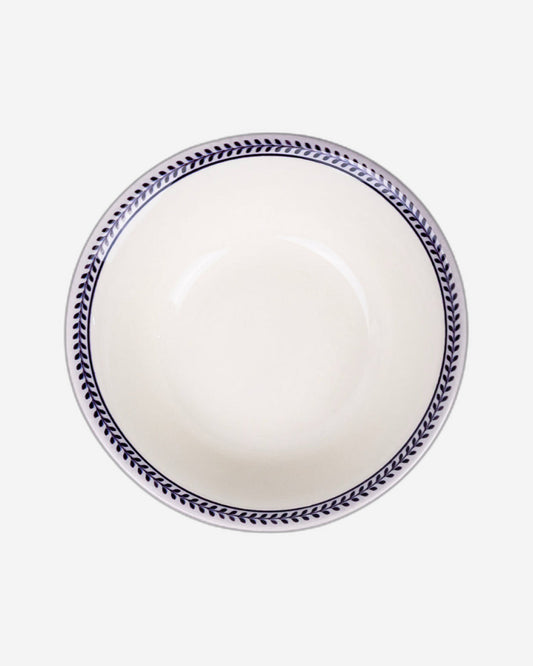 Claytan Callista 6.2 inch Porcelain Cereal & Breakfast Bowl (Purple & White, Set Of 1)