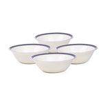 Claytan Callista 6.2 inch Porcelain Cereal & Breakfast Bowl (Purple & White, Set Of 1)