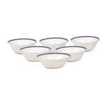 Claytan Callista 6.2 inch Porcelain Cereal & Breakfast Bowl (Purple & White, Set Of 1)