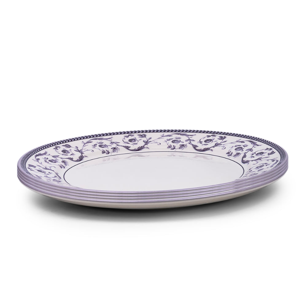 Claytan Callista 12 inch Ceramic Chop Plate (Purple & White, Set Of 1)