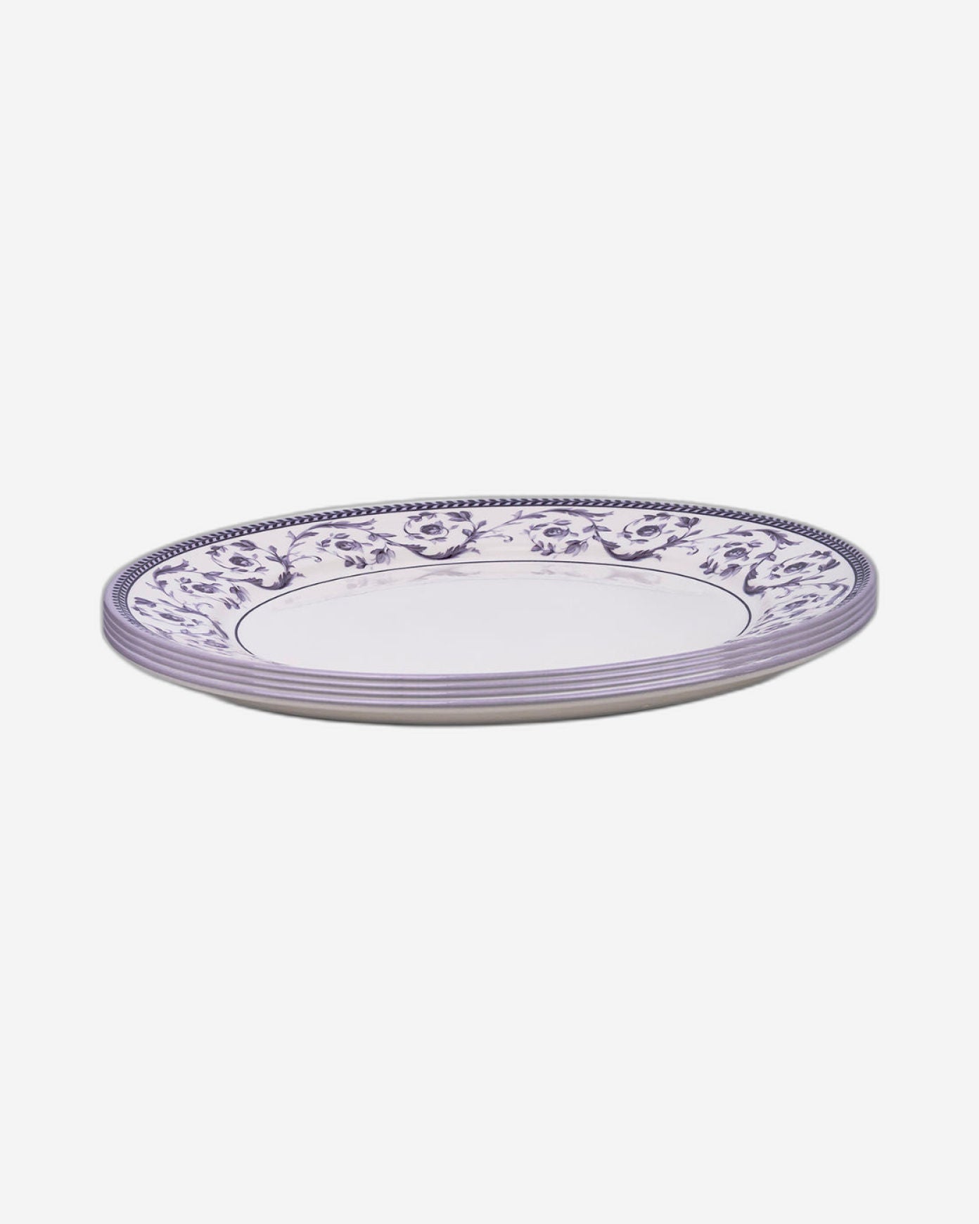 Claytan Callista 12 inch Ceramic Chop Plate (Purple & White, Set Of 1)