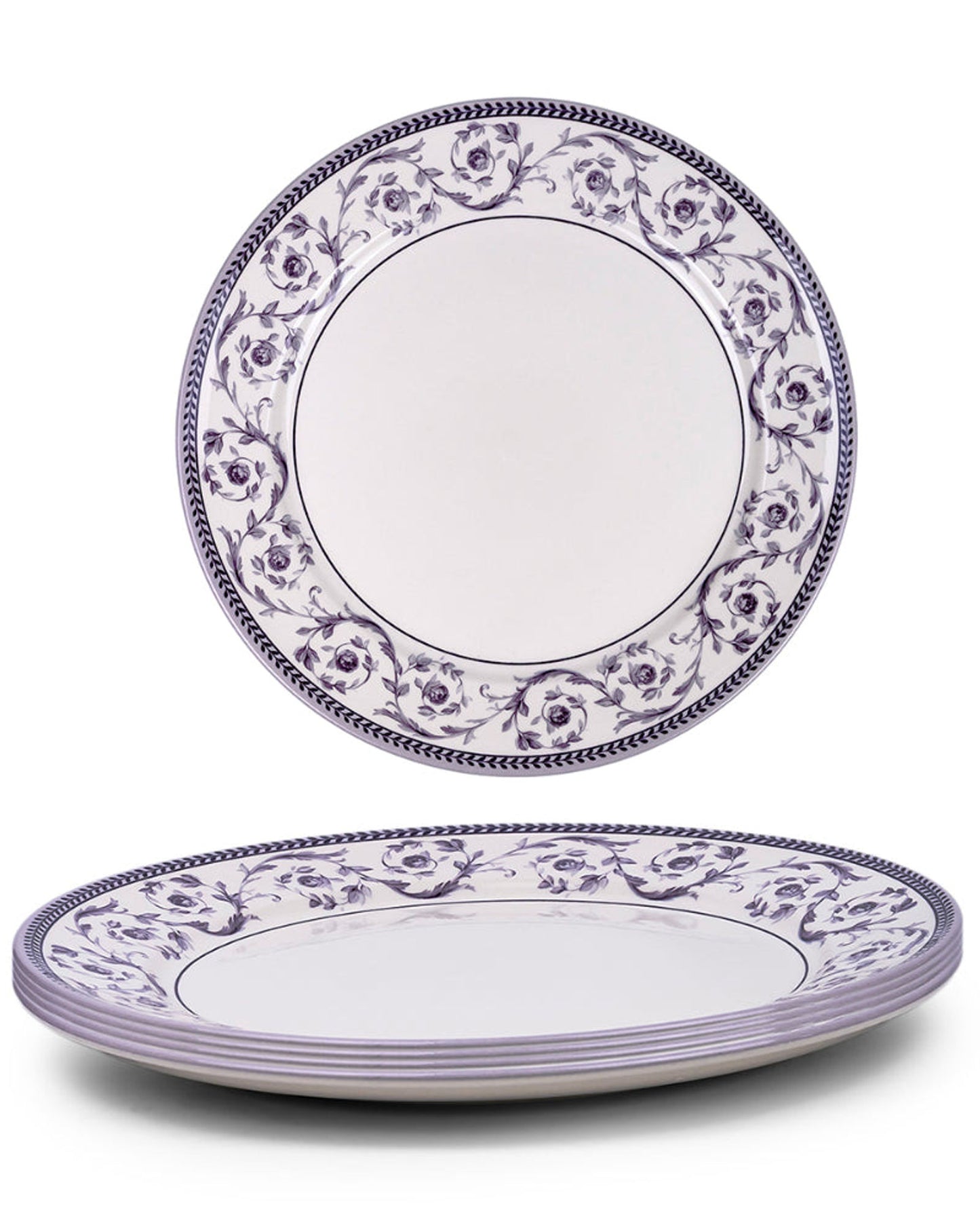 Claytan Callista 12 inch Ceramic Chop Plate (Purple & White, Set Of 1)