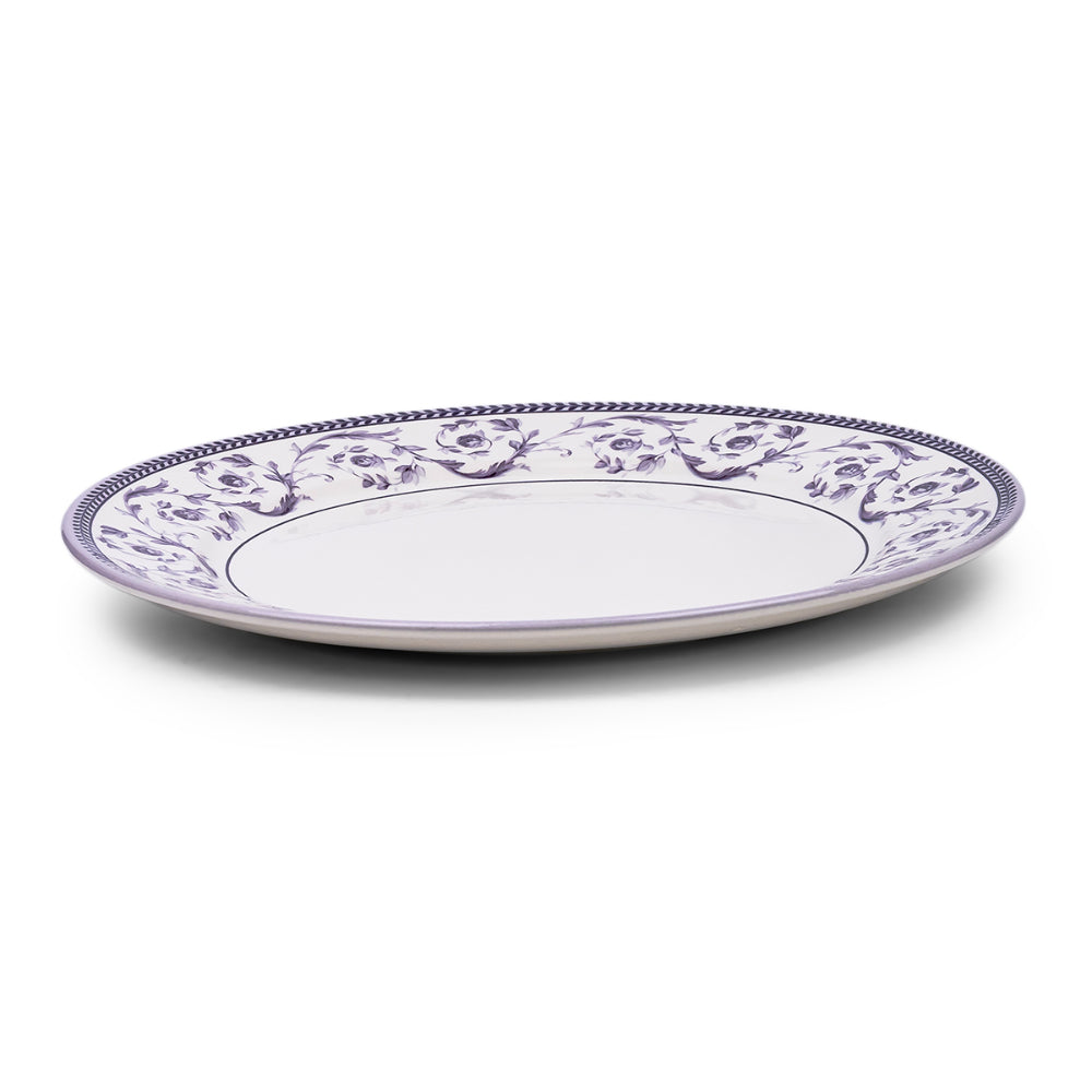 Claytan Callista 12 inch Ceramic Chop Plate (Purple & White, Set Of 1)