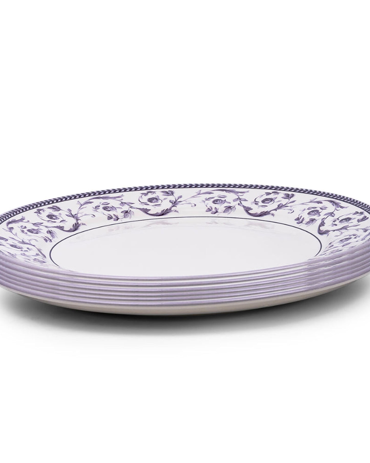 Claytan Callista 12 inch Ceramic Chop Plate (Purple & White, Set Of 1)