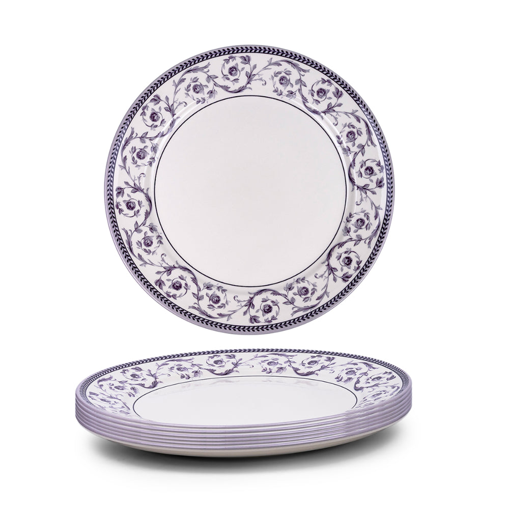 Claytan Callista 12 inch Ceramic Chop Plate (Purple & White, Set Of 1)