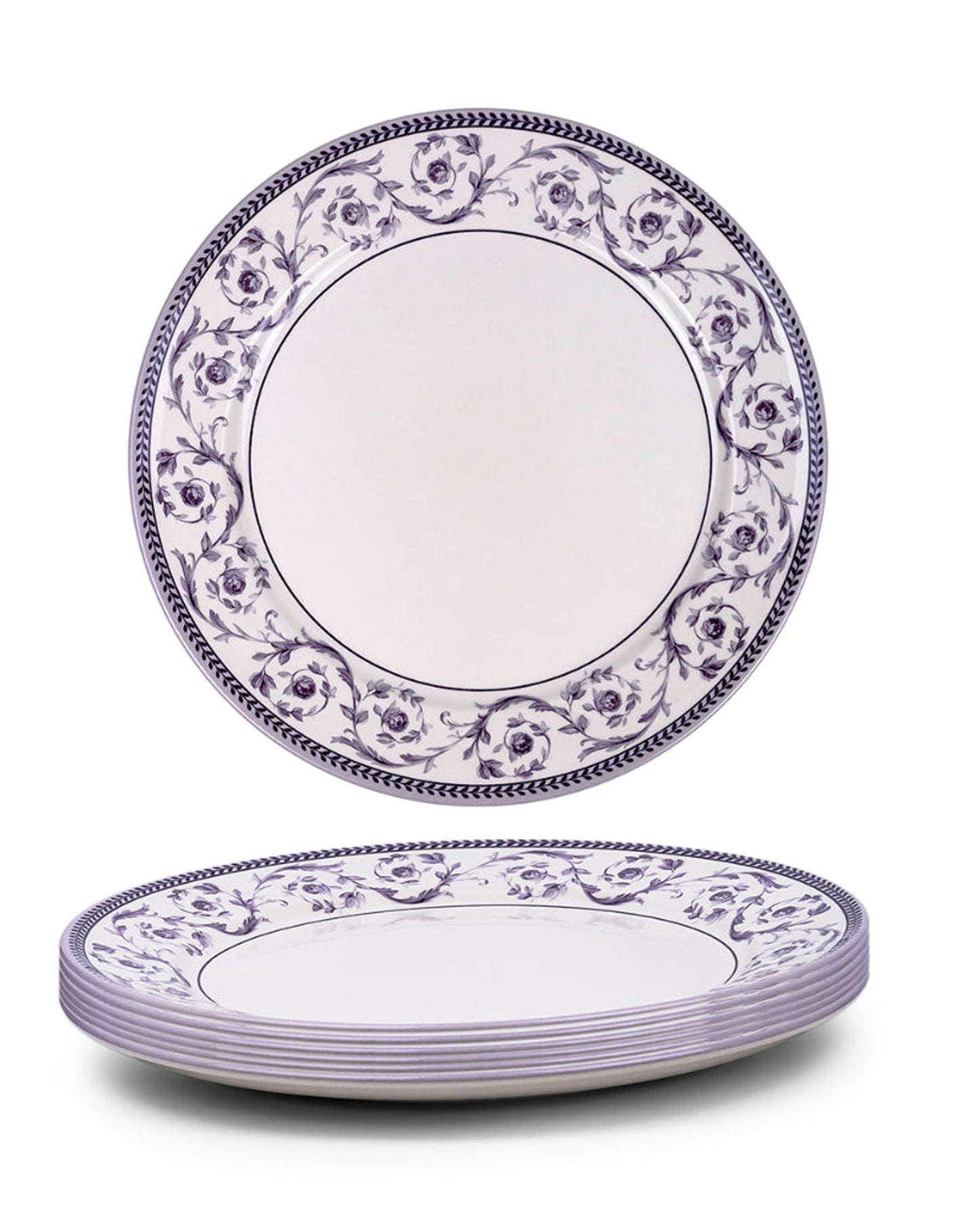Claytan Callista 12 inch Ceramic Chop Plate (Purple & White, Set Of 1)