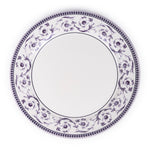 Claytan Callista 10.5 inch Ceramic Dinner Plate (Purple & White, Set Of 1)
