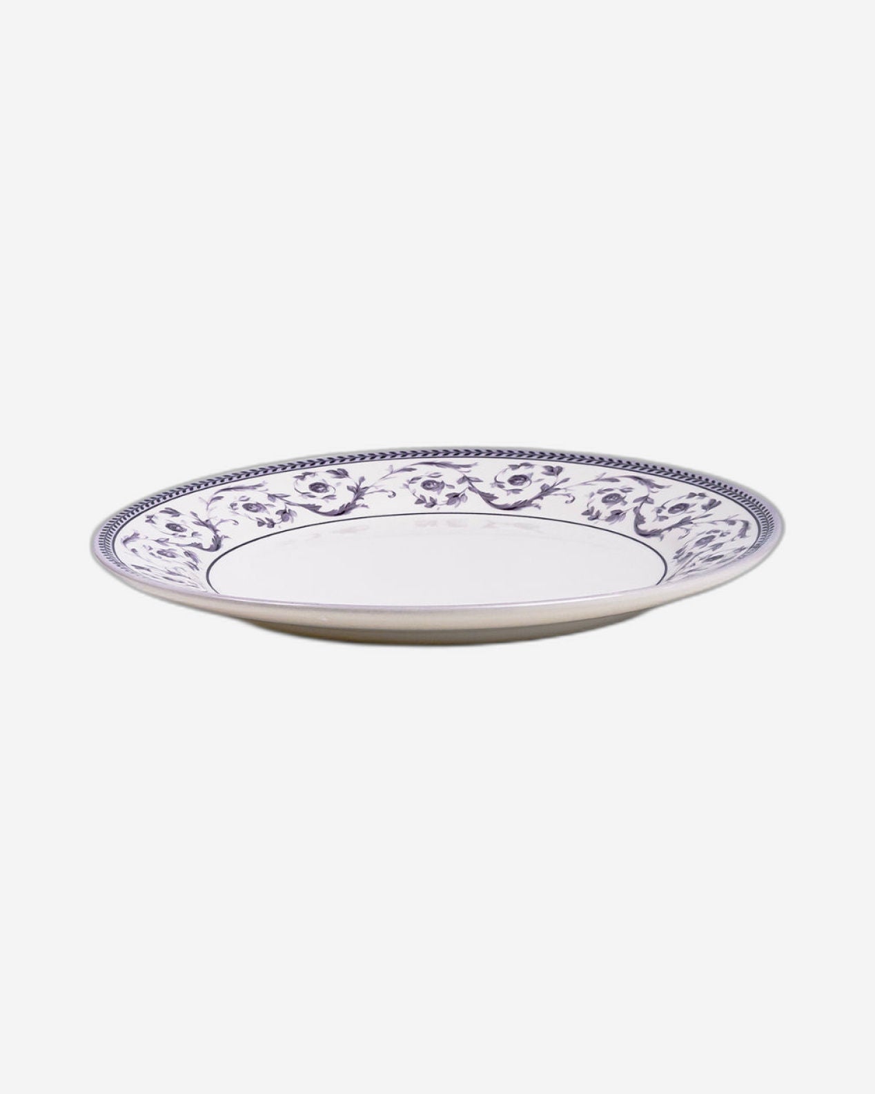 Claytan Callista 10.5 inch Ceramic Dinner Plate (Purple & White, Set Of 1)