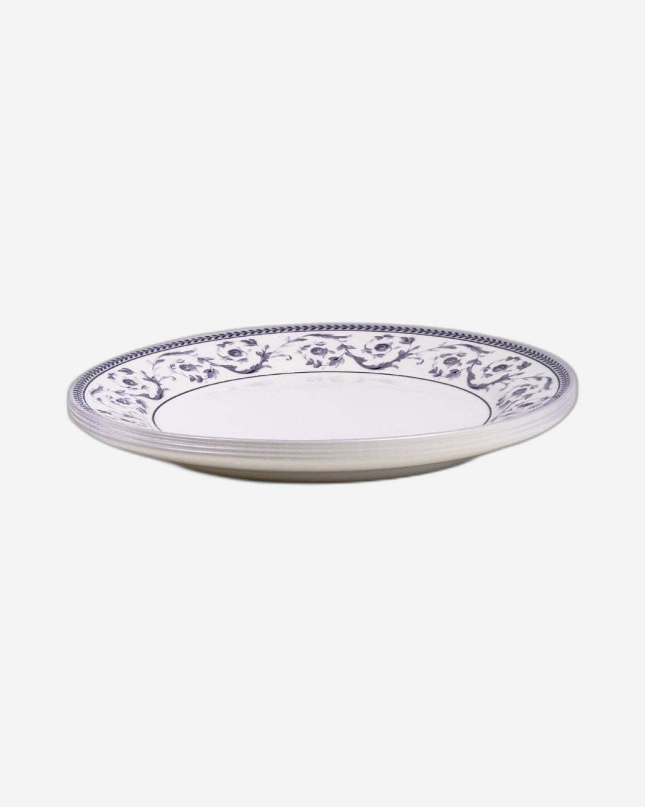 Claytan Callista 10.5 inch Ceramic Dinner Plate (Purple & White, Set Of 1)
