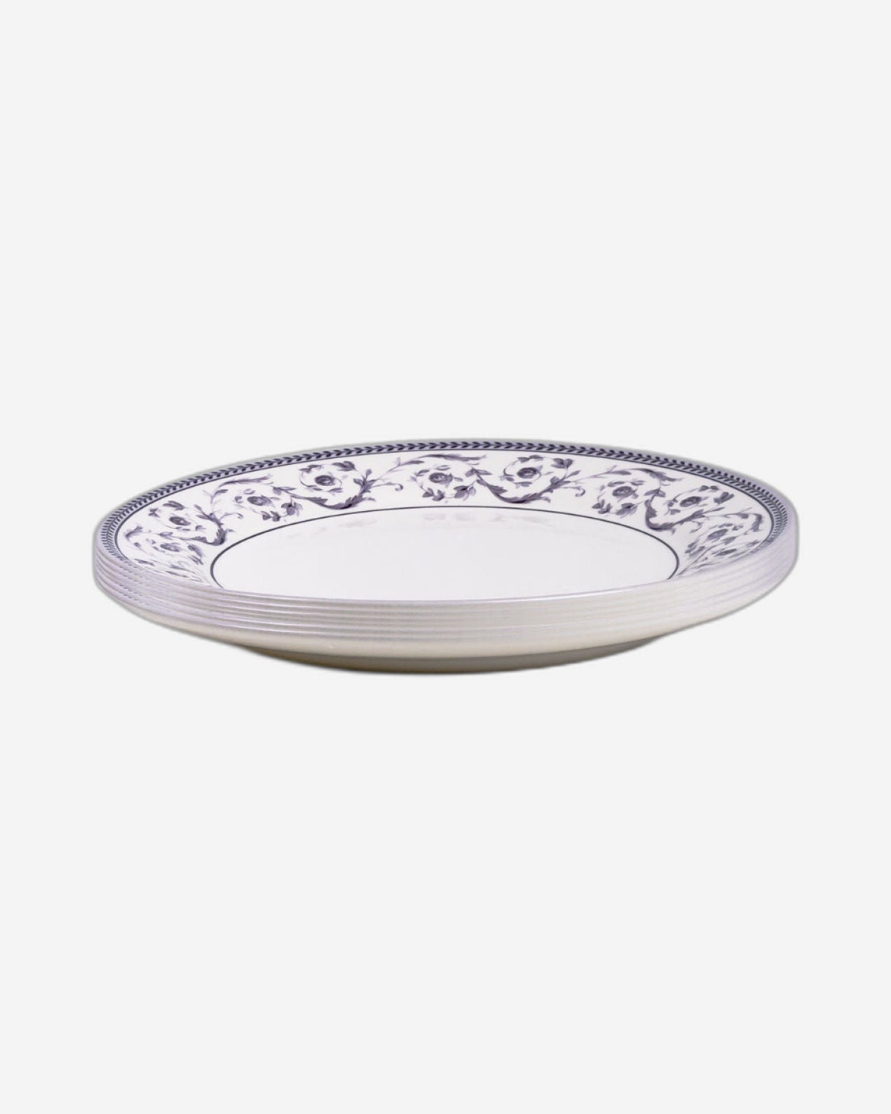 Claytan Callista 10.5 inch Ceramic Dinner Plate (Purple & White, Set Of 1)