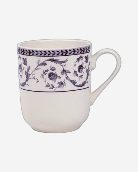 Claytan Callista 370 ml Ceramic Mug (Purple & White, Set Of 1)