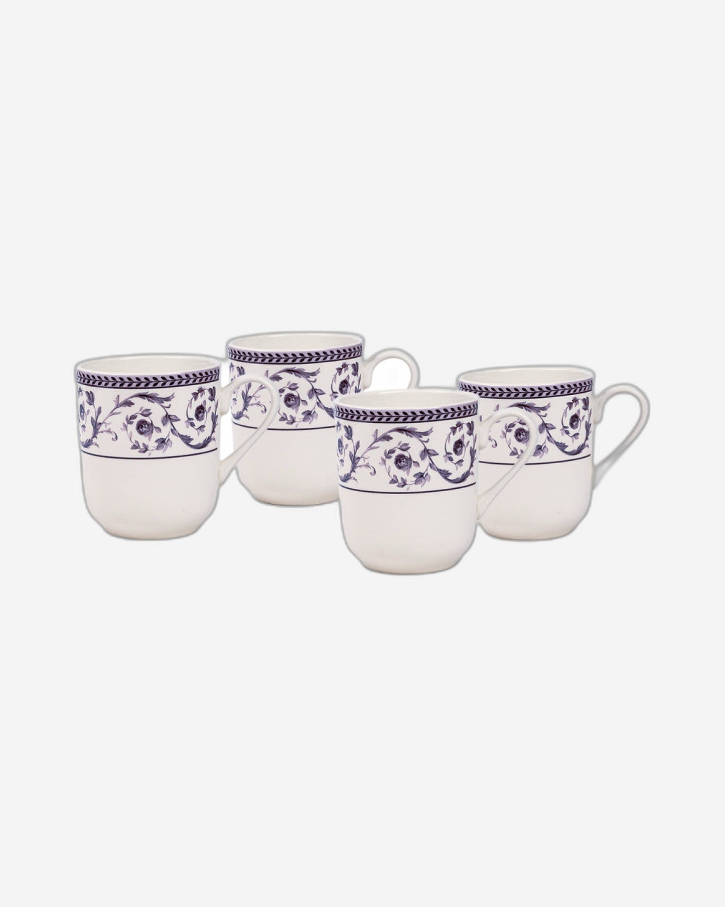 Claytan Callista 370 ml Ceramic Mug (Purple & White, Set Of 1)