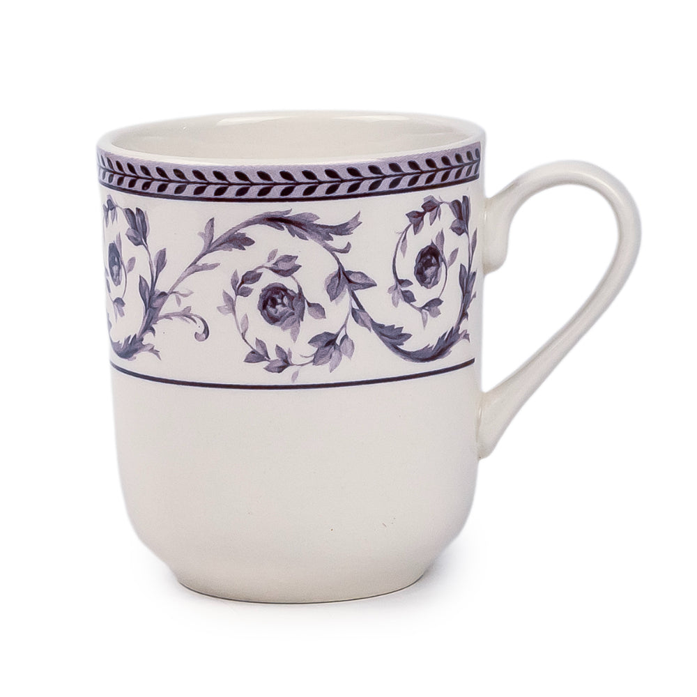 Claytan Callista 370 ml Ceramic Mug (Purple & White, Set Of 1)
