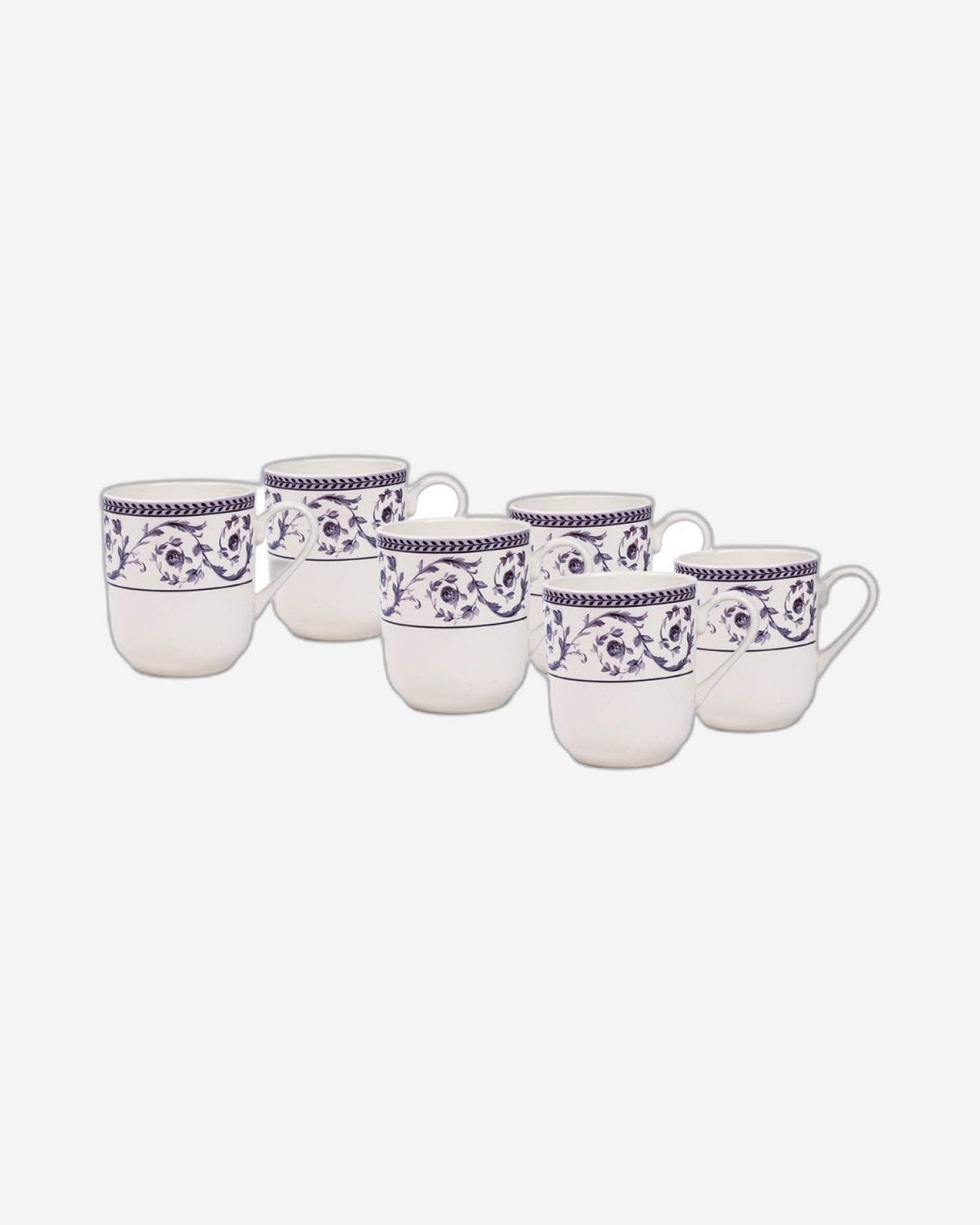 Claytan Callista 370 ml Ceramic Mug (Purple & White, Set Of 1)