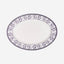 Claytan Callista 14.2 inch Hand-Glazed Ceramic Oval Platter (Purple & White Set Of 1)