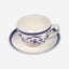 Claytan Callista 240 ml Ceramic Coffee Cup & Saucer Set (Purple & White, Set Of 1)
