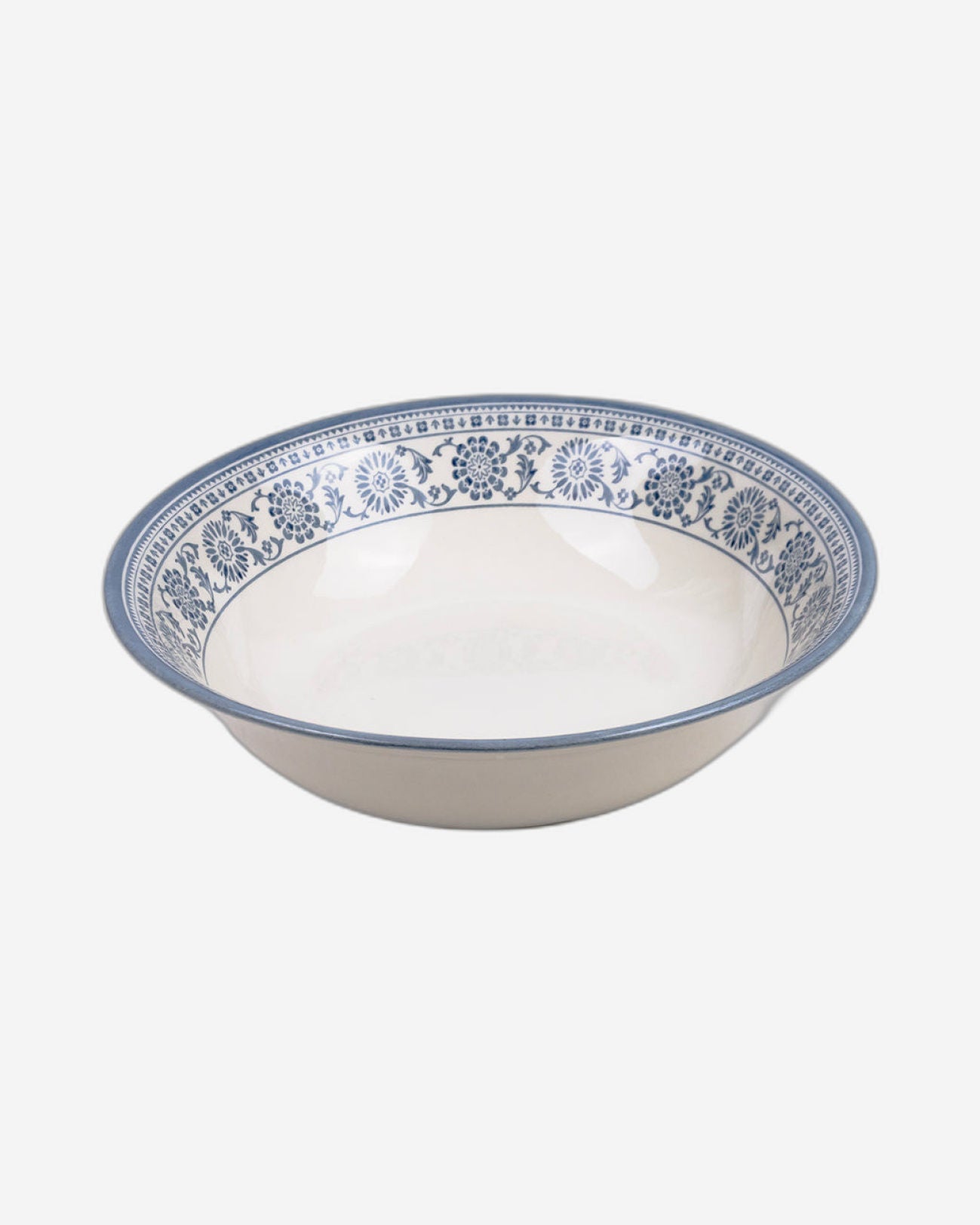 Claytan Plethora 9 inch Ceramic Salad Bowl (Grey & White, Set of 1)