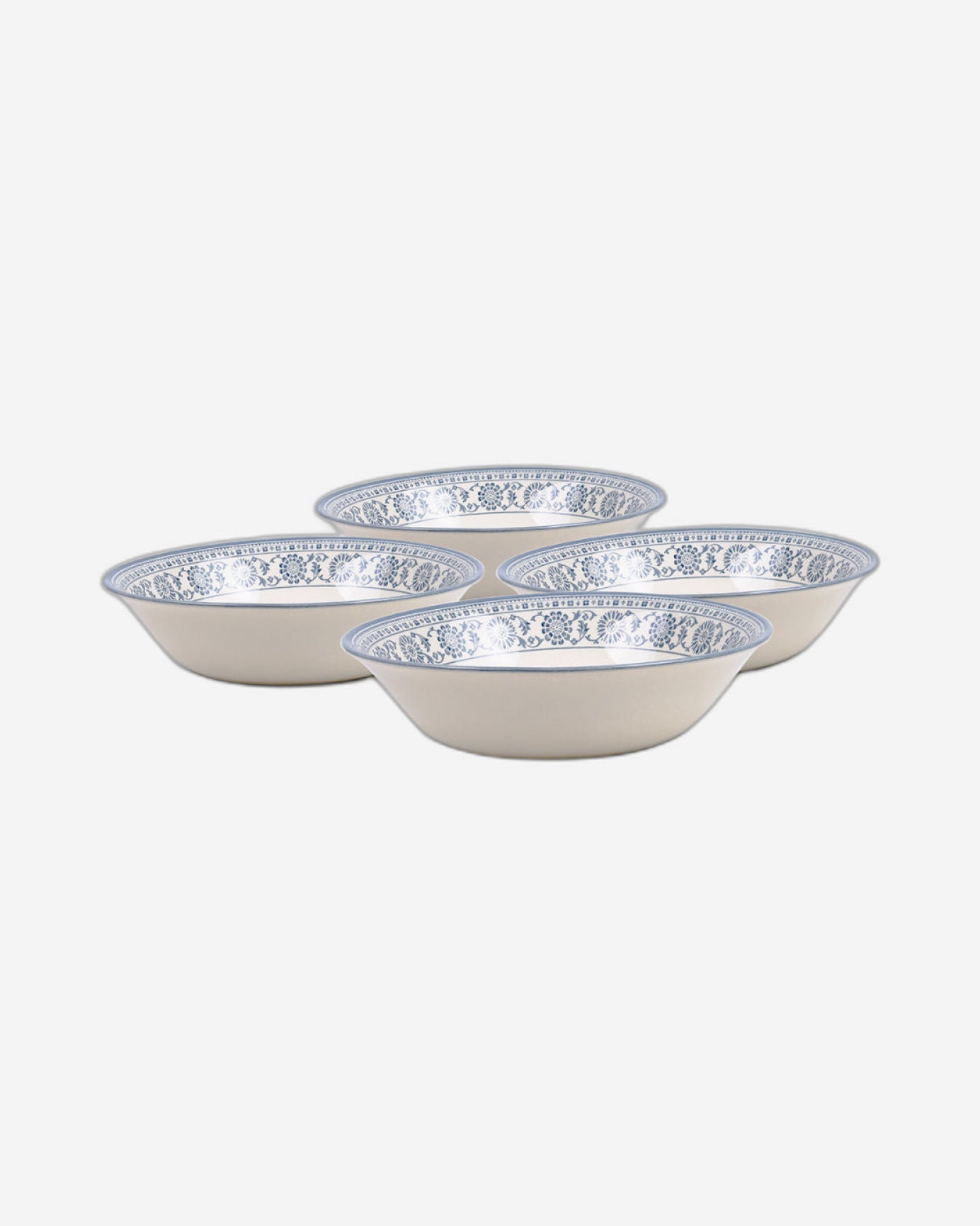 Claytan Plethora 9 inch Ceramic Salad Bowl (Grey & White, Set of 1)