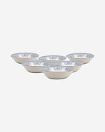 Claytan Plethora 9 inch Ceramic Salad Bowl (Grey & White, Set of 1)