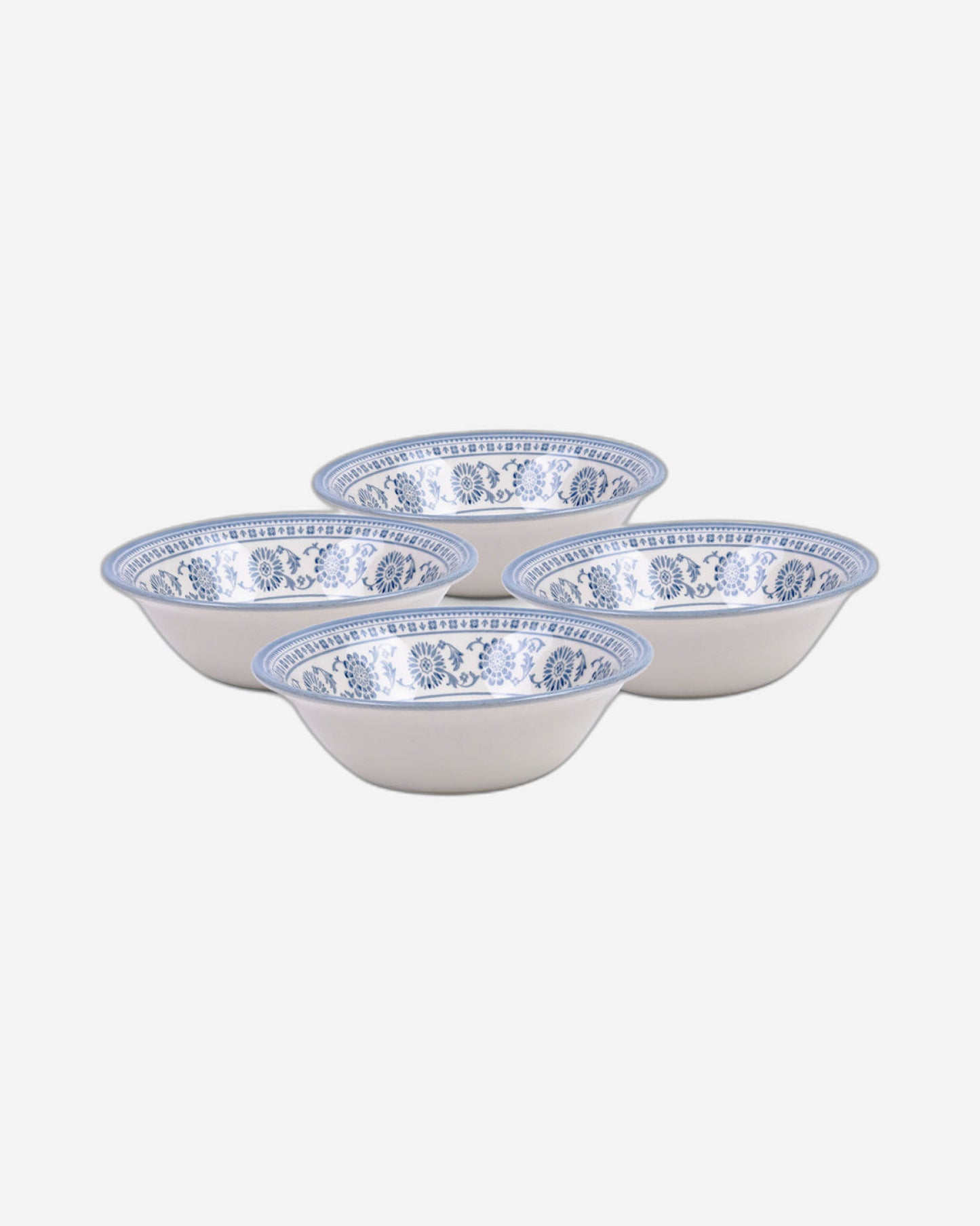 Claytan Plethora 6 inch Porcelain Cereal & Breakfast Bowl (Grey & White, Set Of 1)