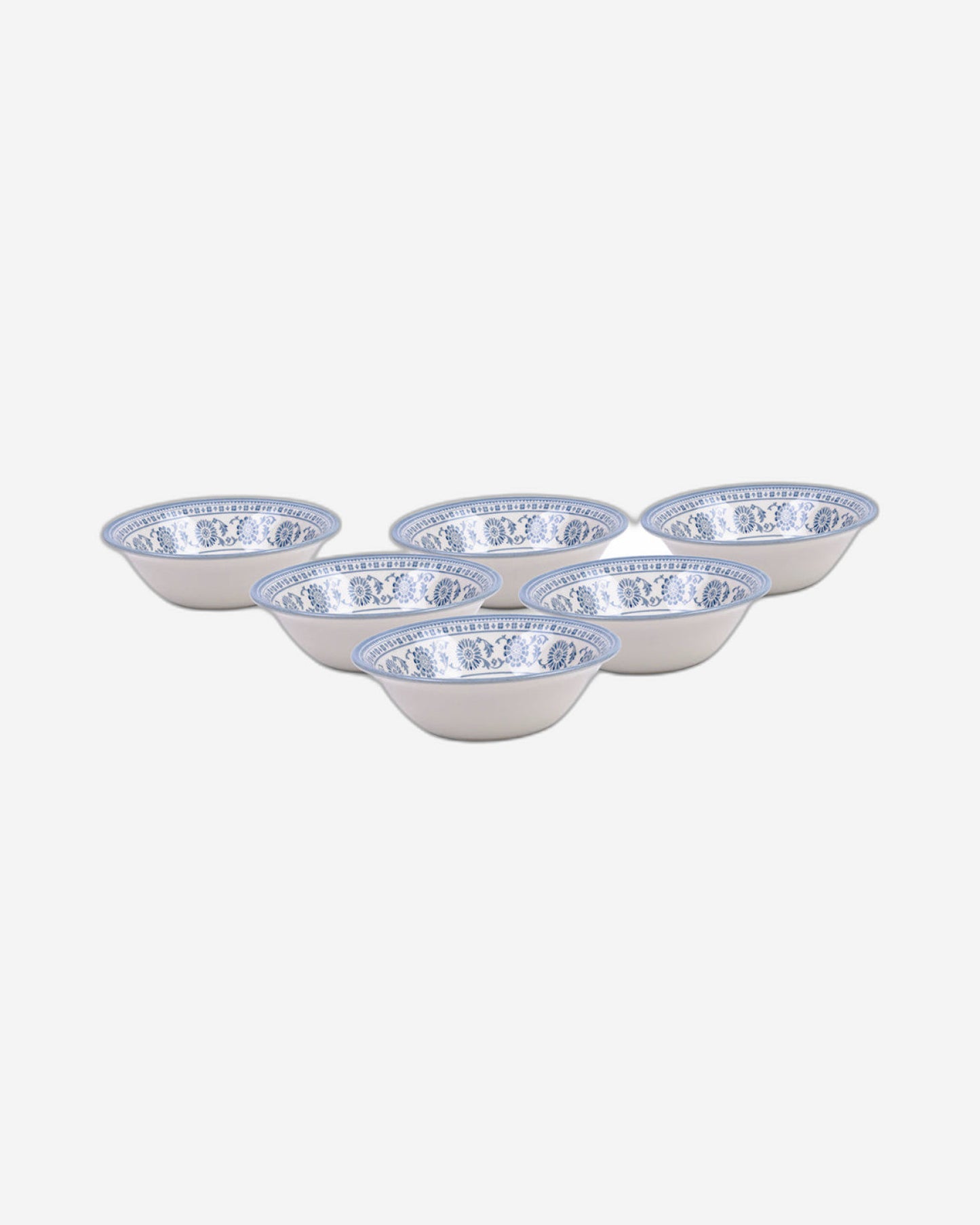 Claytan Plethora 6 inch Porcelain Cereal & Breakfast Bowl (Grey & White, Set Of 1)
