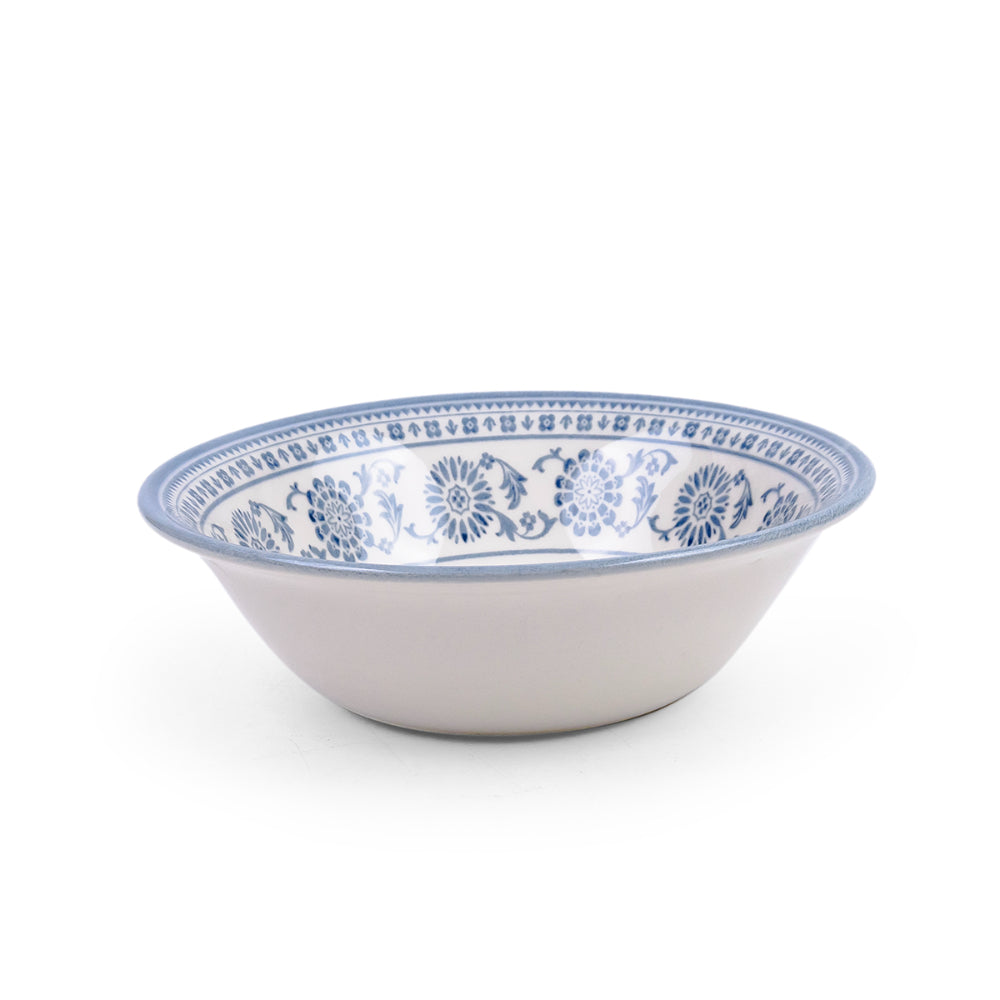 Claytan Plethora 6 inch Porcelain Cereal & Breakfast Bowl (Grey & White, Set Of 1)