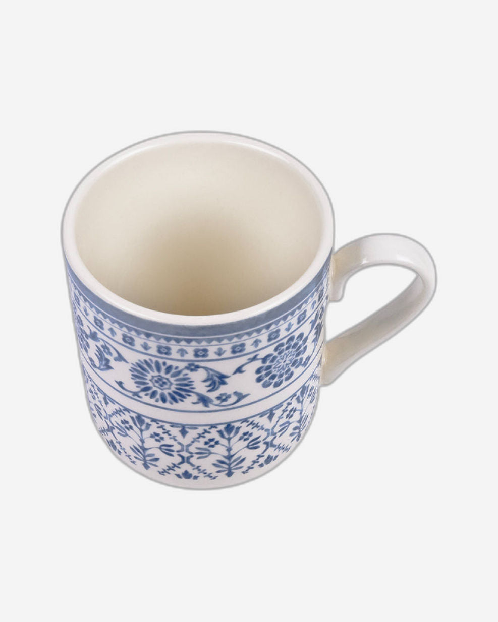 Claytan Plethora 370 ml Porcelain Mug (Grey & White, Set Of 1)