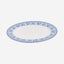 Claytan Plethora 14.2 inch Hand-Glazed Ceramic Oval Platter (Grey & White, Set Of 1)