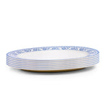 Claytan Plethora 14.2 inch Hand-Glazed Ceramic Oval Platter (Grey & White, Set Of 1)