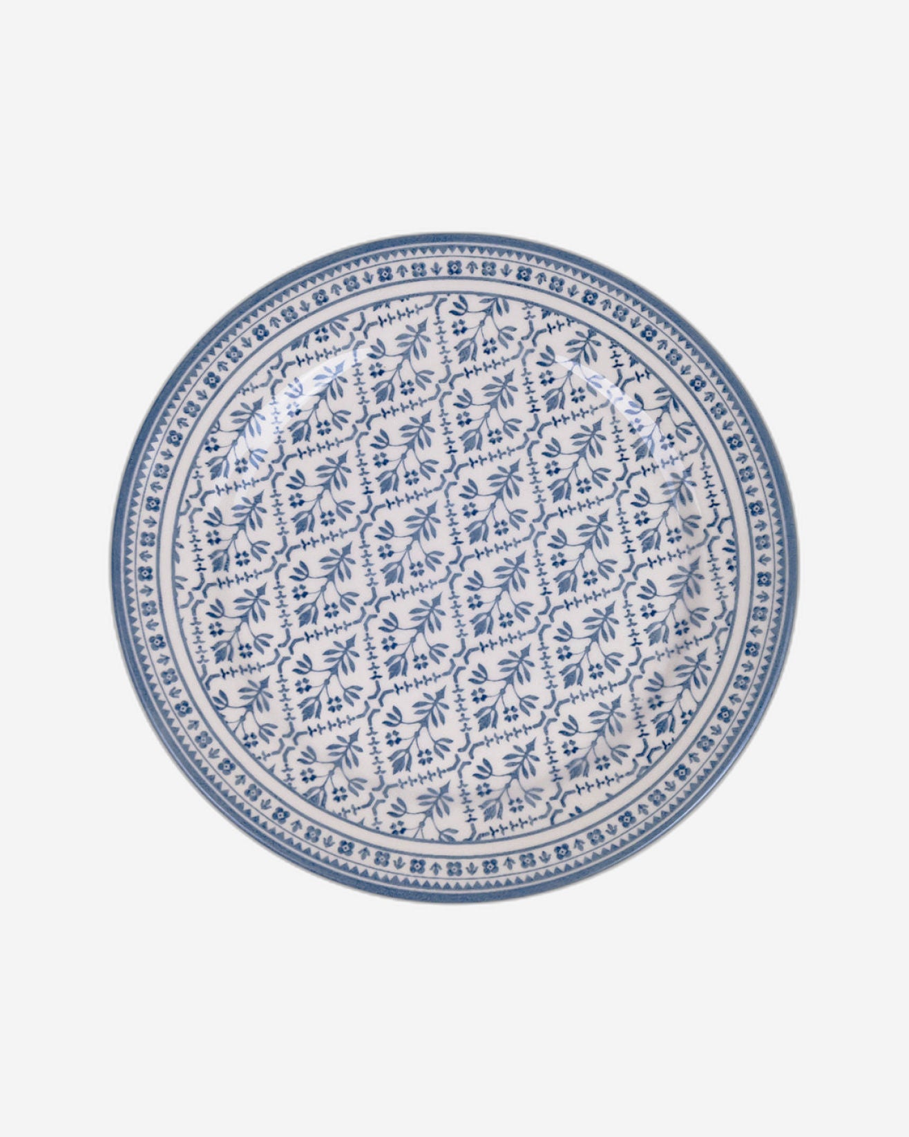Claytan Plethora 9 inch Ceramic Soup Plate (Grey & White, Set Of 1)