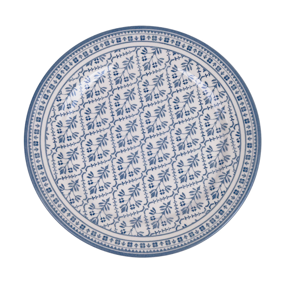 Claytan Plethora 9 inch Ceramic Soup Plate (Grey & White, Set Of 1)