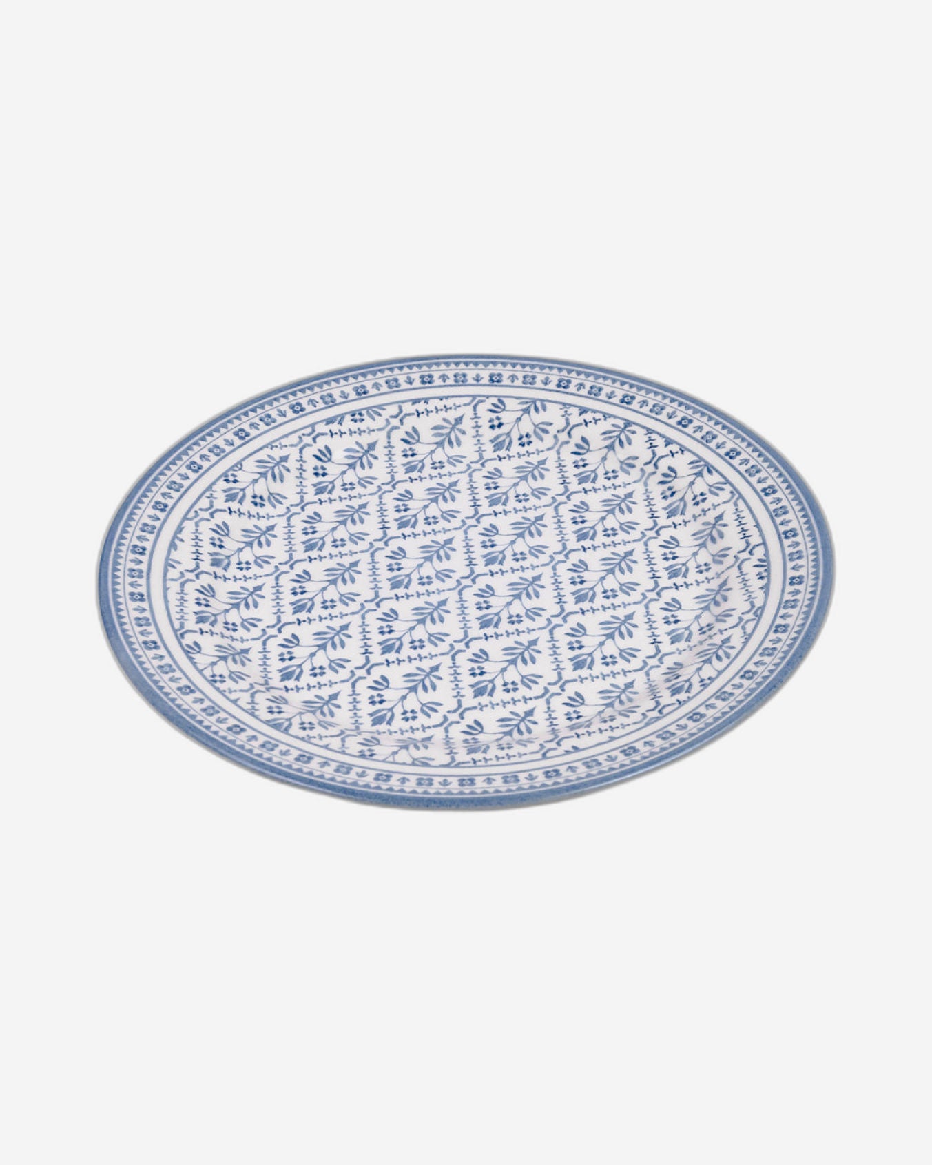 Claytan Plethora 9 inch Ceramic Soup Plate (Grey & White, Set Of 1)