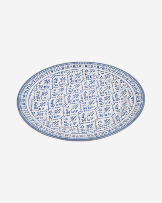 Claytan Plethora 9 inch Ceramic Soup Plate (Grey & White, Set Of 1)