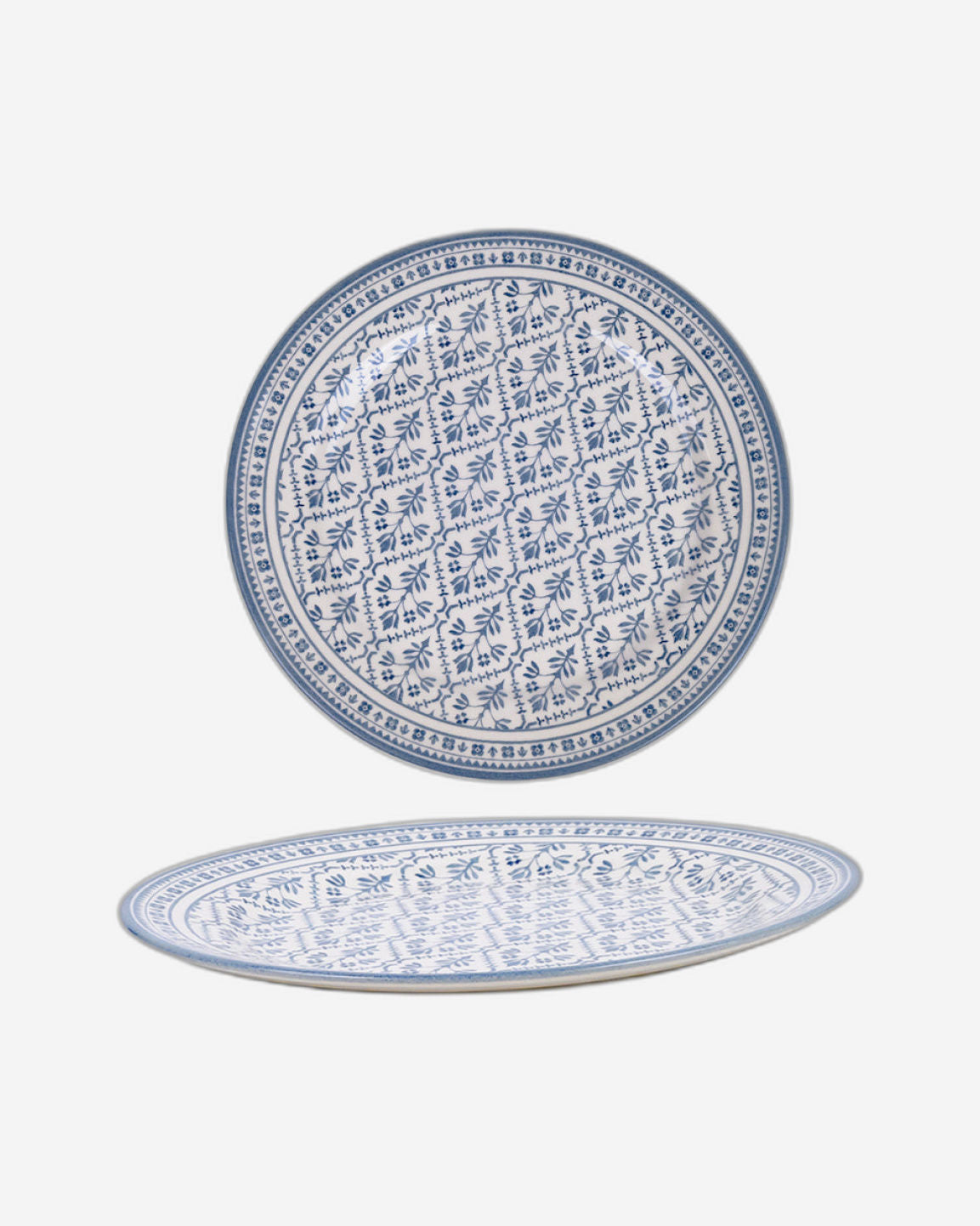 Claytan Plethora 9 inch Ceramic Soup Plate (Grey & White, Set Of 1)