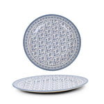 Claytan Plethora 9 inch Ceramic Soup Plate (Grey & White, Set Of 1)