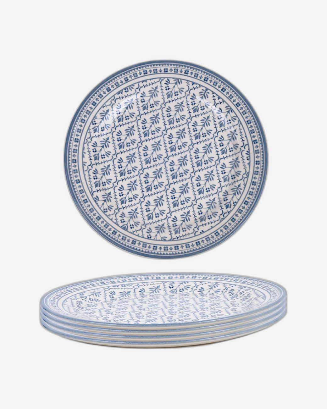 Claytan Plethora 9 inch Ceramic Soup Plate (Grey & White, Set Of 1)