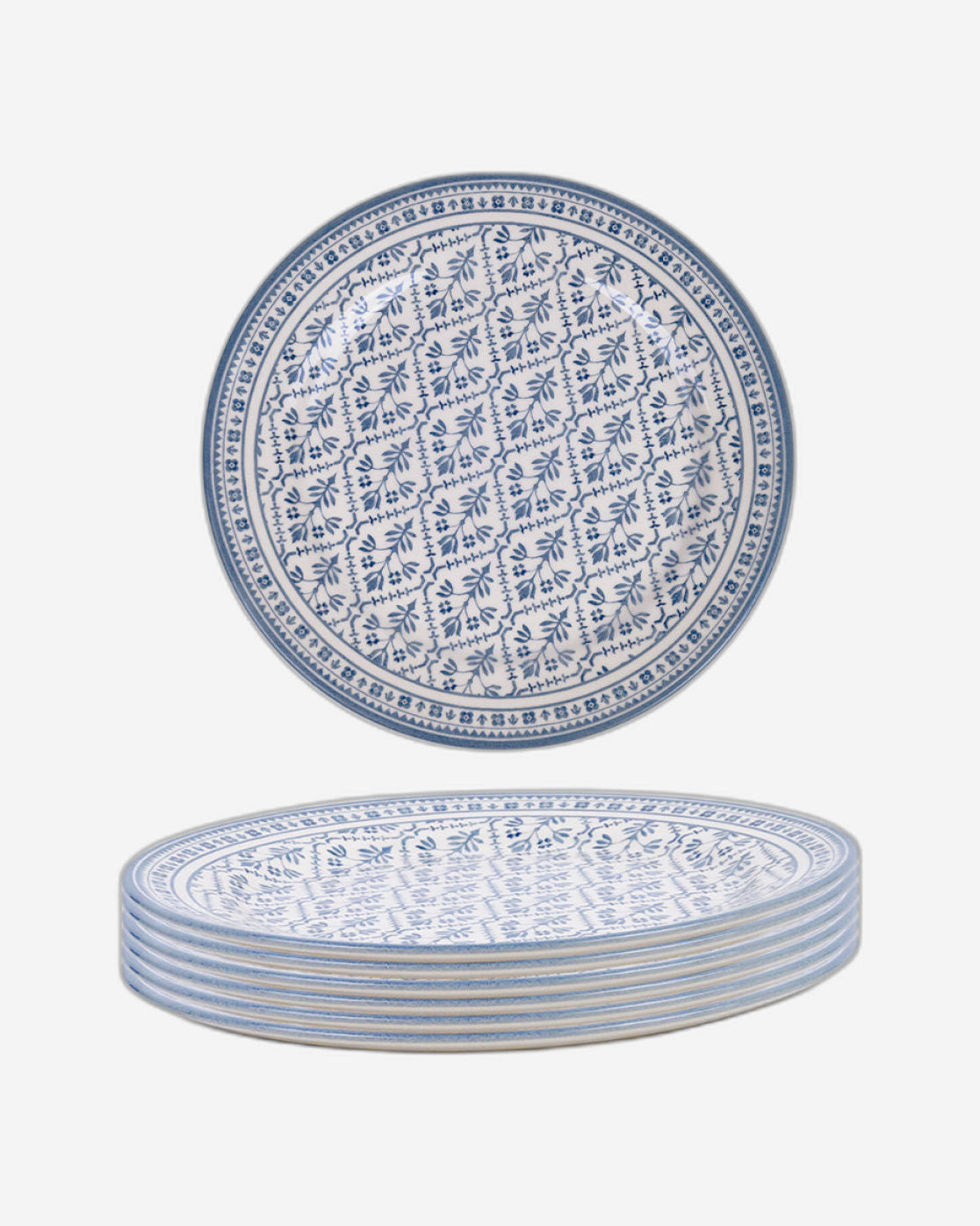 Claytan Plethora 9 inch Ceramic Soup Plate (Grey & White, Set Of 1)