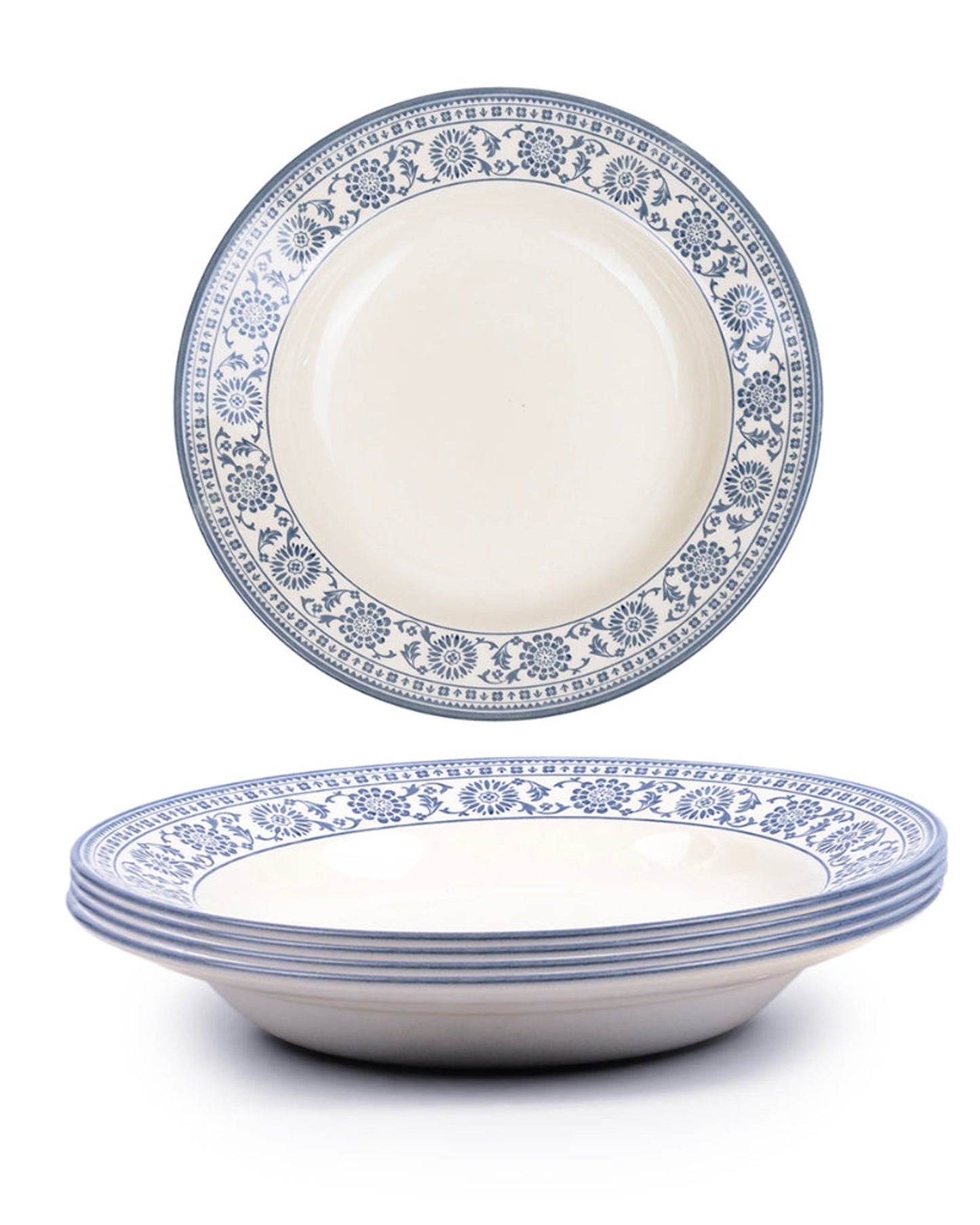 Claytan Plethora 8 inch Ceramic Salad Plate (Grey & White, Set Of 1)